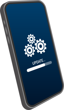 Sistem yazılım güncellemesi, veri güncellemesi veya akıllı telefon ekranındaki ilerleme çubuğuyla senkronize et. Görüntü.