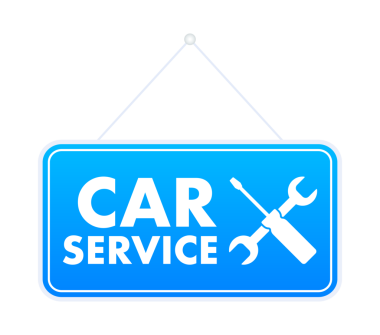 Otomobil, araba servisi ve tamirat. hisse illüstrasyonu