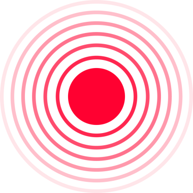Acı kırmızı çember. İnsan acısı. Acı verici bir hedef işareti. hisse illüstrasyonu