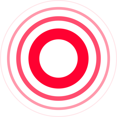 Acı kırmızı çember. İnsan acısı. Acı verici bir hedef işareti. hisse illüstrasyonu