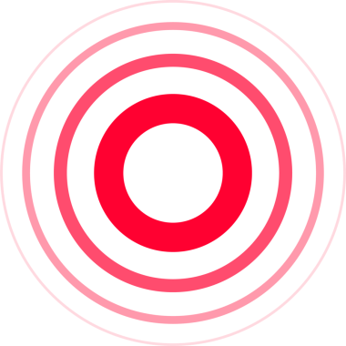 Acı kırmızı çember. İnsan acısı. Acı verici bir hedef işareti. hisse illüstrasyonu