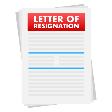 İstifa belgesi, belge, dosya. hisse illüstrasyonu