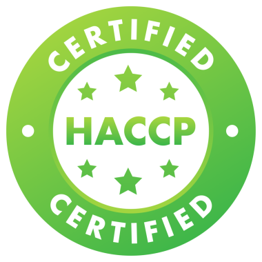 Beyaz arka planda HACCP sertifikalı simge. hisse illüstrasyonu