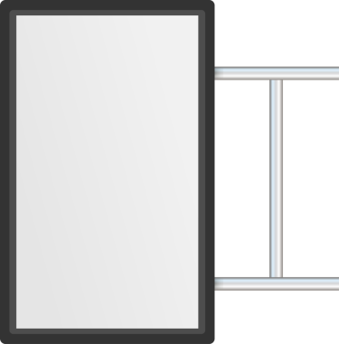 Dikdörtgen ışıklı tabela. Black Metal kafe, restoran açık hava modeli. hisse illüstrasyonu.