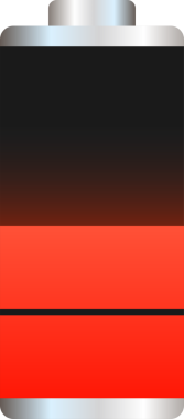 Şarjı bitmiş ve şarjı dolu bir akıllı telefon. Batarya şarj seviyesi göstergeleri. hisse illüstrasyonu.