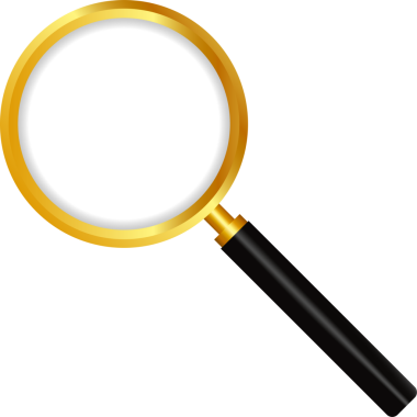 Şeffaf arka planda gerçekçi büyüteç. Arama ve teftiş sembolü. İşçilik konsepti. Sciene veya okul malzemeleri. hisse illüstrasyonu