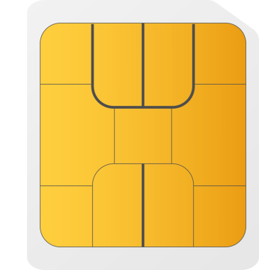 Cep telefonlu Sim kart çipi arka planda izole edildi. hisse illüstrasyonu.