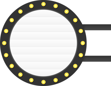 Retro ışıkkutusu reklam panosu vintage çerçevesi. Özelleştirilebilir tasarımı olan ışık kutusu. Projeleriniz ya da reklamlarınız için klasik afiş. hisse illüstrasyonu.