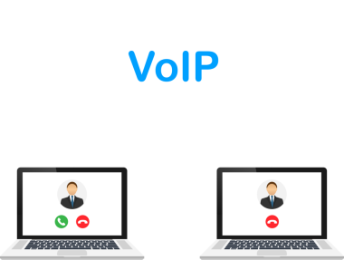 VoIP teknolojisi, IP üzerinden ses. İnternet 'ten sancağa. hisse illüstrasyonu.