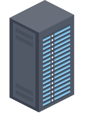 Veri merkezi. Ana bilgisayar servisi konsept pankartı, sunucu rafı. Sunucu odası konsepti, veri bankası merkezi. hisse illüstrasyonu.