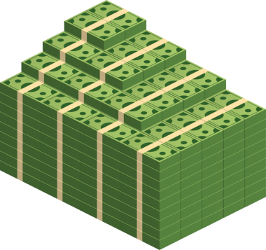 Çeşitli para banknotları dolar kağıt banknotlar ayarlandı. Para yığını. hisse illüstrasyonu.