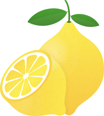 Limon. Beyaz arkaplanda sarı limon çizimi izole edildi.