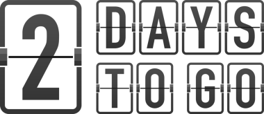 İki gün kaldı. Zaman simgesi. hisse illüstrasyonu