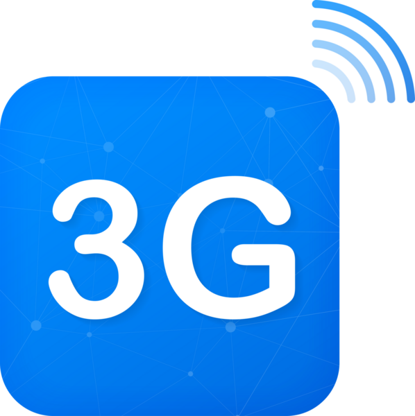 3G teknoloji simgeleri. Kablosuz mobil telekomünikasyon hizmeti konsepti. hisse illüstrasyonu.