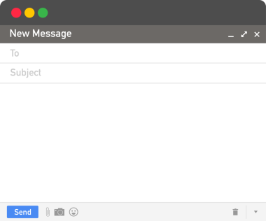 E- posta şablonu. Boş e- posta tarayıcı penceresi. Posta iletisi web sayfası çerçevesi. hisse illüstrasyonu.