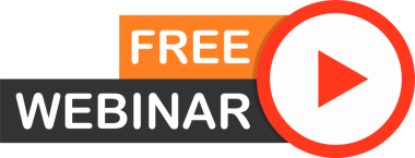 Bedava Webinar Simgesi, kırmızı çalma tuşlu düz tasarım. hisse illüstrasyonu.