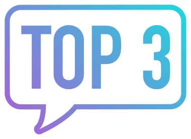 Top 3 - En renkli konuşma balonu. hisse illüstrasyonu.