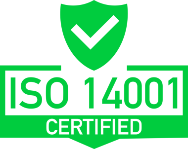 ISO 14001 sertifikalı rozet, ikon. Sertifika damgası. Düz dizayn. hisse illüstrasyonu.