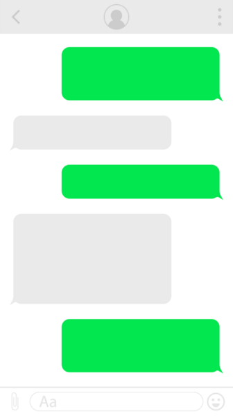 Chat Interface Application with Dialogue window. Очистить дизайн мобильного интерфейса. Sms Mager. Иллюстрация.