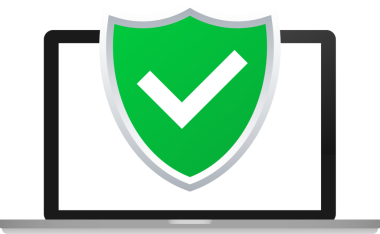 Renk arka plan, kalkan sembolü, pc güvenlik, güvenlik duvarı teknolojisi, gizlilik Emanet küçük resim fikri ile korunan düz çizgi film laptop üzerinde izole bilgisayar koruma simgesi.