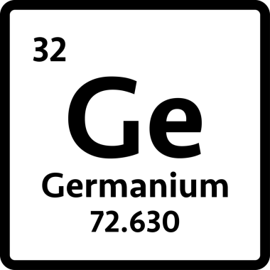 Germanyum sembolü. Periyodik tablonun kimyasal elementi. hisse illüstrasyonu