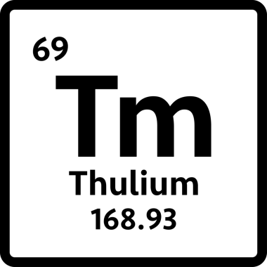 Thulium sembolü. Periyodik tablonun kimyasal elementi. hisse illüstrasyonu
