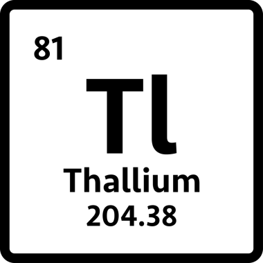 Talyum sembolü. Periyodik tablonun kimyasal elementi. hisse illüstrasyonu