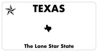 Teksas 'ın plakası. Arabanın plakası. hisse illüstrasyonu