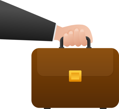 İnsan eli çantası. Konsept ya da iş. hisse illüstrasyonu