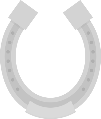 Altın at nalı ikonu. İyi şanslar işareti. hisse illüstrasyonu