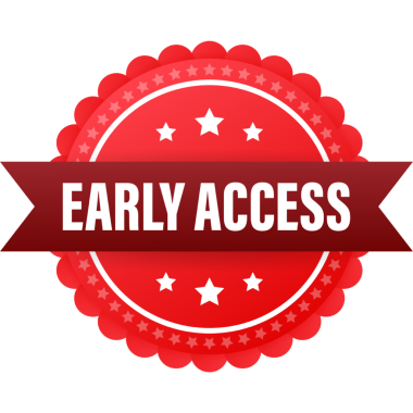 Kırmızı erken erişimi olan klasik bir ikon. simge izole şablonu.