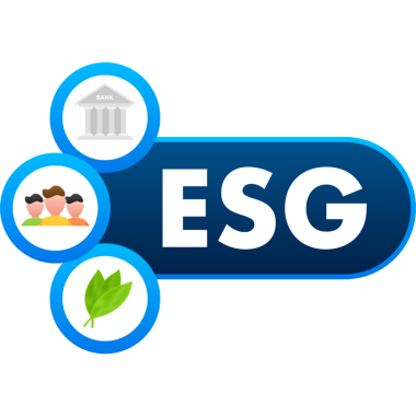 Çevresel, sosyal ve kurumsal yönetim tipografi afişi şablonu. Isometric iş konsepti. Sürdürülebilir gelişme. Alternatif enerji.