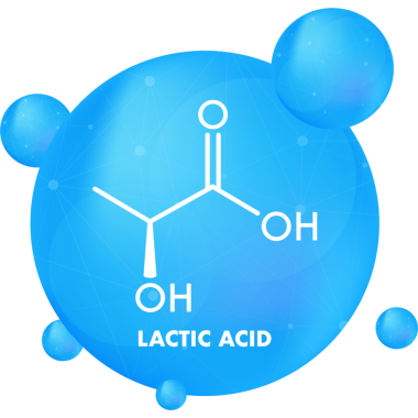 Probiyotik bakteri tasarımı. Laktik asit formüllü ikon