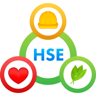 HSE - Sağlık Güvenliği Ortamı, Çevre Koruma. İş çevresi. hisse illüstrasyonu