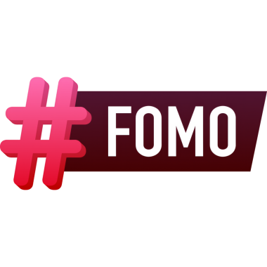 Modern hashtag fomo, her amaç için harika bir tasarım. Tipografi çizimi. Çizgi film çizimi. Düz dizayn. Sosyal medya kavramı
