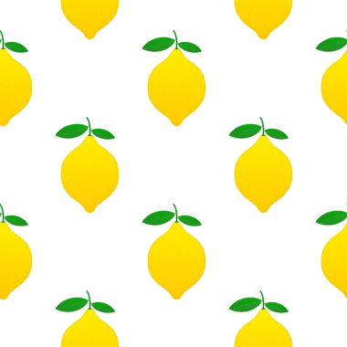 Limon deseni. Sarı limon çizimi beyaz arkaplanda izole edildi