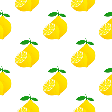 Limon deseni. Sarı limon çizimi beyaz arkaplanda izole edildi