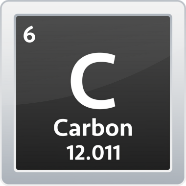Karbon sembolü. Periyodik tablonun kimyasal elementi. hisse illüstrasyonu