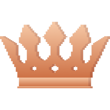 Altın taç. Piksel resim simgesi. 8-bit. hisse illüstrasyonu