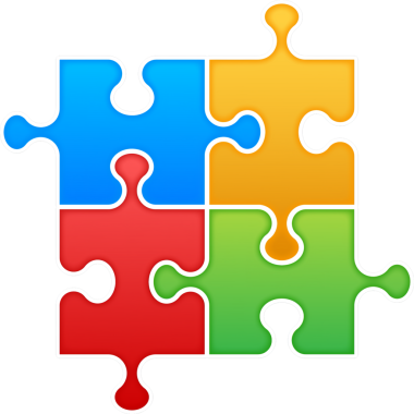 Yapboz boş şablon ya da kılavuzları kesme. resimleme.