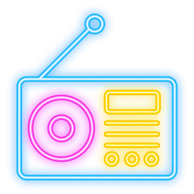 Antenli eski bir radyo. İletişim teknolojisi. Radyo yayını. hisse illüstrasyonu