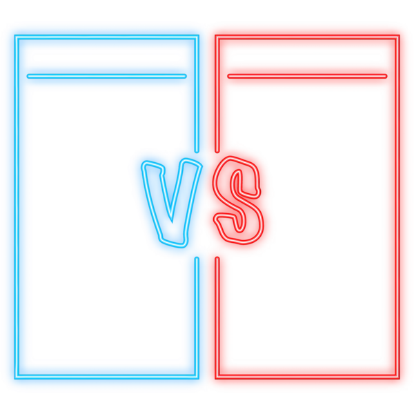 Vintage cartoon advertising with vs pop style. Cartoon style. Neon icon