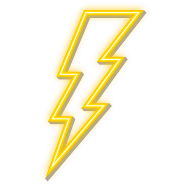 Şimşek ışını neon seti. Yıldırım, yıldırım uzmanlığı. resimleme