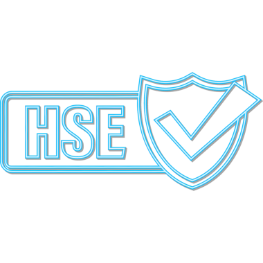 HSE neon etiketi. Sağlık, Güvenlik, Çevre. Simge tasarımı. İş güvenliği Poster tasarımı stok çizimi