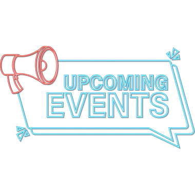 Yaklaşan olaylarla birlikte megafon neon etiketi. Megafon bayrağı. Web tasarımı. hisse illüstrasyonu