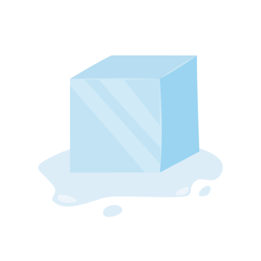 Buz küpleri. Soğuk şeffaf donmuş blok. resimleme