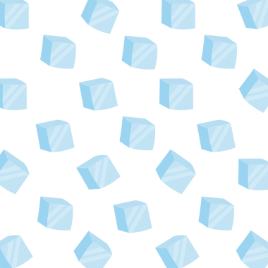 Buz küpleri. Soğuk şeffaf donmuş blok. resimleme