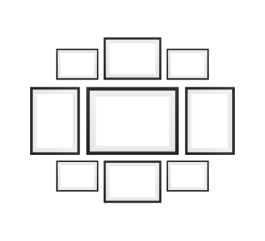 Black Picture Frame izole edilmiş arka plan. resimleme.