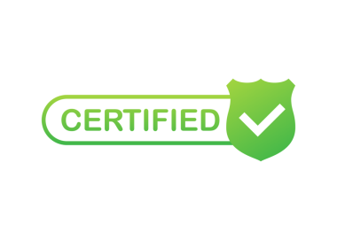 Beyaz arka planda izole edilmiş onaylı etiket. resimleme.