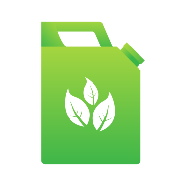 Beyaz arkaplanda biyo-yakıt ikon resimlemesi izole edildi.